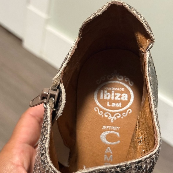 Jeffrey Campbell Brown Snakeskin Python Leather booties Ankle Boots - 7.5 - Picture 5 of 6